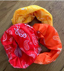 Neck Tube Snood Scarf Set of 3 Paisley Pattern