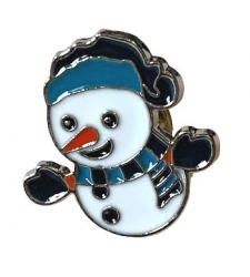 Cheeky Snowman Christmas Metal Enamel Lapel Pin Badge Brooch