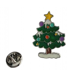 Cartoon Christmas Tree Metal Enamel Lapel Pin Badge Brooch