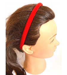 Red Velvet Alice Band Headband Slim 1cm