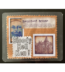 Haunted House Bookmark Bloody Hell Ken Handmade Paranormal Gift