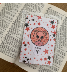 Aries Zodiac Bookmark Handmade Space Alien Reader Gift