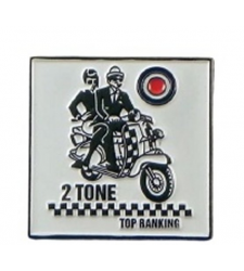 2 Tone Mod Top Ranking Metal Enamel Lapel Pin Badge Brooch