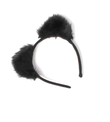 Halloween Headband Black Cat Ears Fluffy