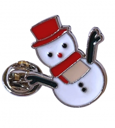 Sad Snowman Christmas Metal Enamel Lapel Pin Badge Brooch
