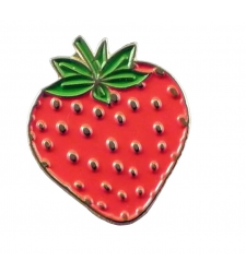 Strawberry Metal Enamel Pin Badge