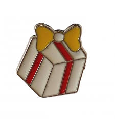 Gift Box Christmas Metal Enamel Lapel Pin Badge Brooch