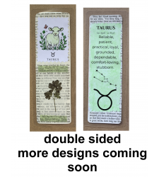 Taurus Bookmark Handmade Unique Gift Cottagecore theme