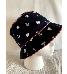 Sailor Blue Sun Hat 3 to 6 Years Unisex Cotton Sunhat