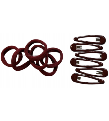 Burgundy Ponios and Bendy Clips Set (6 of each)