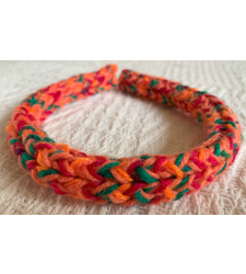 Orange Pink Knitted Handmade Alice Headband