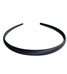 Slim Satin Alice Headband Navy Blue