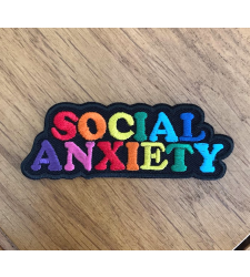 Social Anxiety Patch Vegan adhesive Iron on Sew On