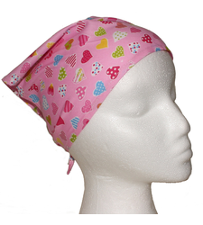 Baby Toddler Cotton Neckerchief Bandana Bib Pink Hearts