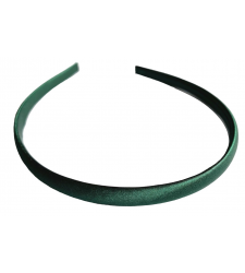 Slim Satin Alice Headband Emerald Green
