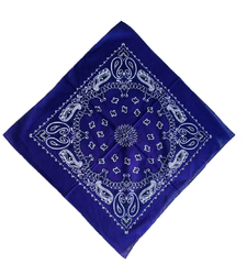 Extra Large Purple Black White Western paisley bandana scarf