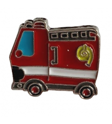Fire Engine Metal Enamel Lapel Pin Badge Brooch