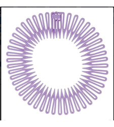 Stretch Zigzag Headband Flexi Comb Hairband Non Slip Purple