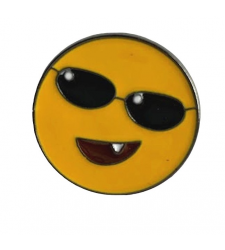 Smiling Face Shades Metal Enamel Lapel Pin Badge Brooch
