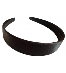 Black Satin Alice Headband 1 inch Wide