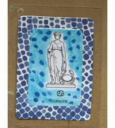 Cancer Zodiac Bookmark Handmade Greek Statue Mosaic Reader Gift