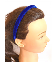 Blue Velvet Alice Band Headband Slim 1cm