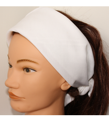 Large plain bandana headscarf 27 inches square 100% cotton WHITE