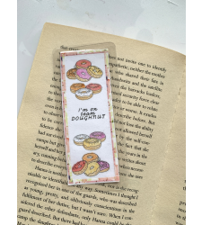 Team Doughnut Handmade Bookmark Reader Gift Upcycled