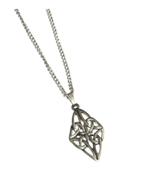 Celtic Diamond shaped Knot Pendant on Chain