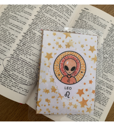 Leo Zodiac Bookmark Handmade Space Alien Reader Gift