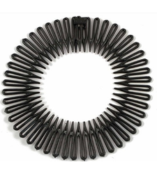 Stretch Zigzag Headband Flexi Comb Hairband Non Slip Black