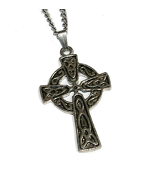 Celtic Cross in Circle Pendant on Chain