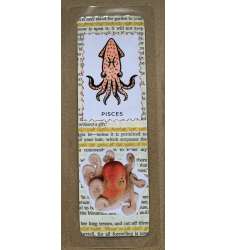 Pisces Zodiac Bookmark Handmade Squid Octopus Reader Gift