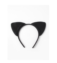 Halloween Headband Black Cat Ears Plush
