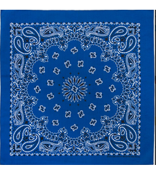 Extra Large Royal Blue Paisley Western bandana scarf