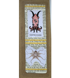Capricorn Zodiac Bookmark Handmade Squid Octopus Reader Gift
