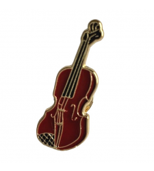 Violin Musical Instrument Metal Enamel Lapel Pin Badge Brooch