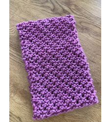 Hand Knitted Dusky Purple Wide Headband