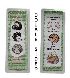 All you need is Love Hedgehog Book Handmade Bookmark