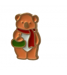 Autumn Teddy Bear Enamel Pin Badge Harvest Thanksgiving Gift