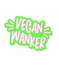 Vegan Wanker Green Pink Waterproof Vinyl Sticker