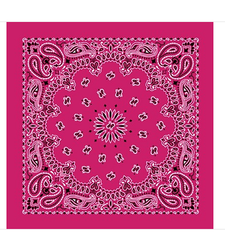 Pink Bandana scarf BLACK and WHITE Western paisley 22 inch