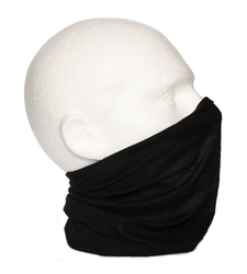 Neck Tube Snood Scarf Face Cover Plain Black