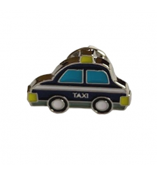 Blue Taxi Metal Enamel Lapel Pin Badge Brooch