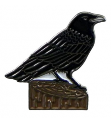 Black Raven Corvid Bird Metal Enamel Lapel Pin Badge Brooch