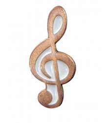 Brass Treble Clef Music Musical Notes Pin Badge