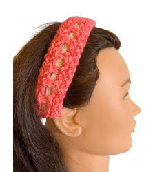 Knitted Hair Accessory Headband Hair Band Pink Cream Choker