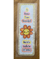 Rude Daisy Bookmark Handmade Unique Gift Cottagecore theme