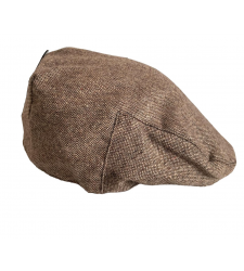 Mens Flat Cap Hat Tweed Wool Blend 57-58cm M to L Brown