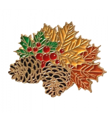 Autumn Leaves Enamel Pin Badge Harvest Thanksgiving Gift